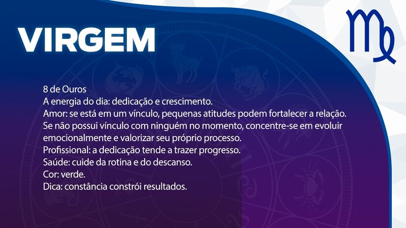 Previsão para Virgem / Arte/DL 