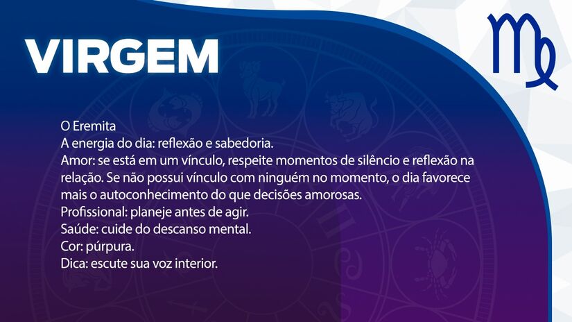 Previsão para Virgem / Arte/DL 