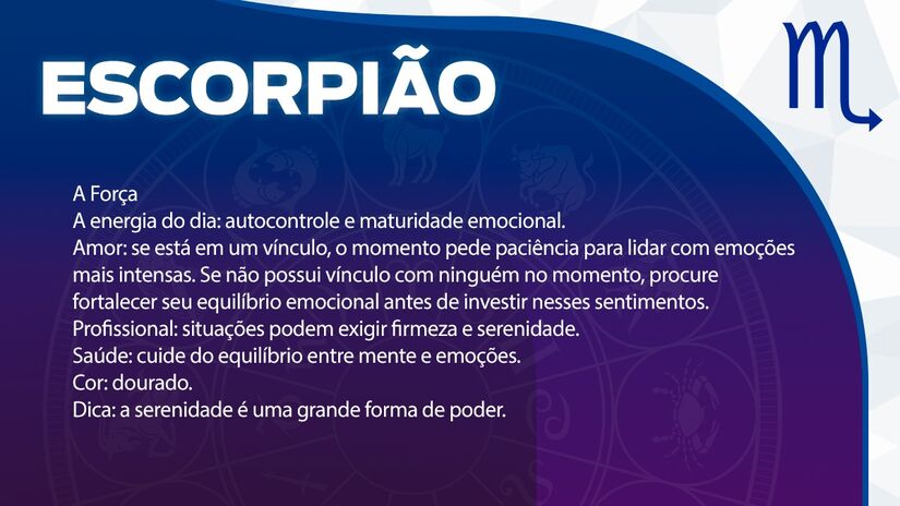 Previsão para Escorpião / Arte/DL