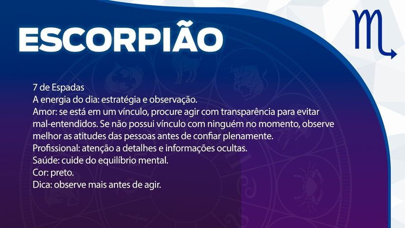 Previsão para Escorpião / Arte/DL 