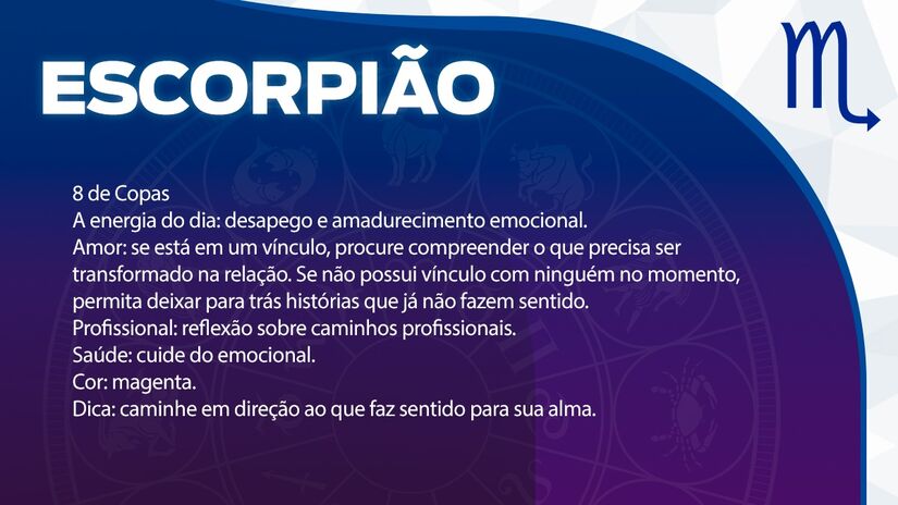 Previsão para Escorpião / Arte/DL 