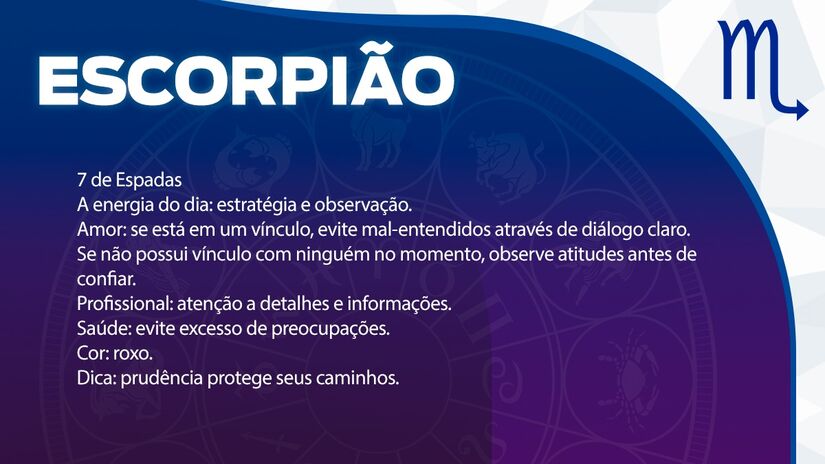 Previsão para Escorpião / Arte/DL 