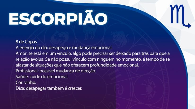 Previsão para Escorpião / Arte/DL 
