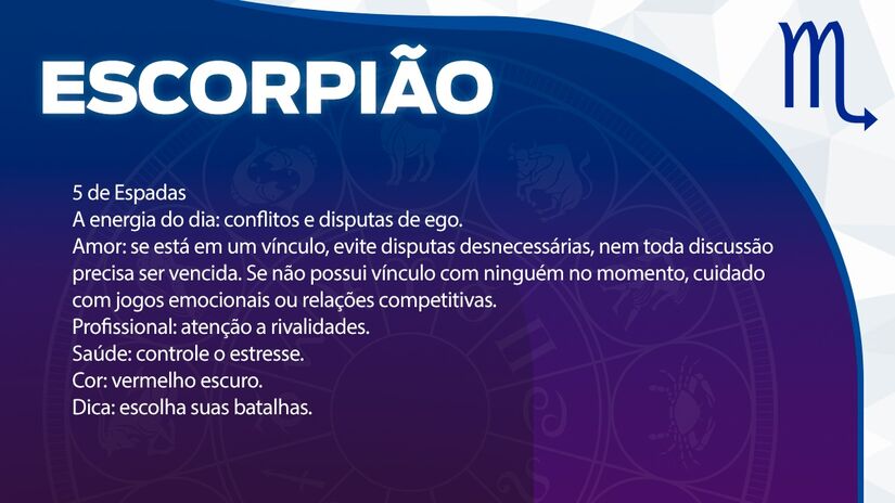 Previsão para Escorpião / Arte/DL 