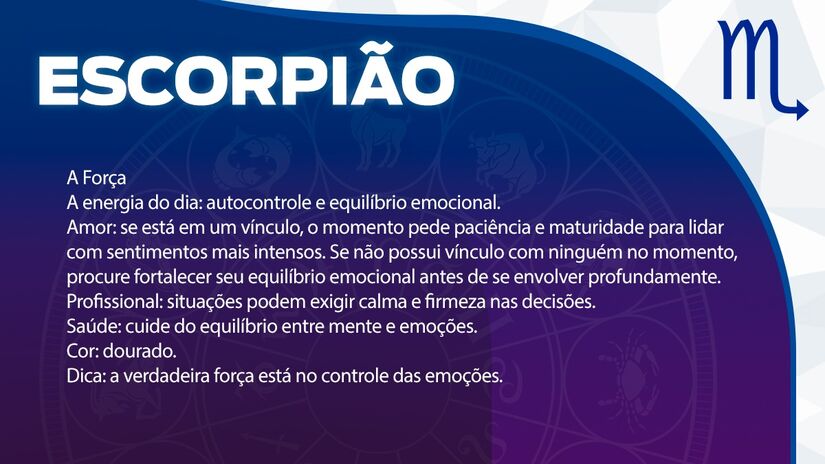 Previsão para Escorpião / Arte/DL 