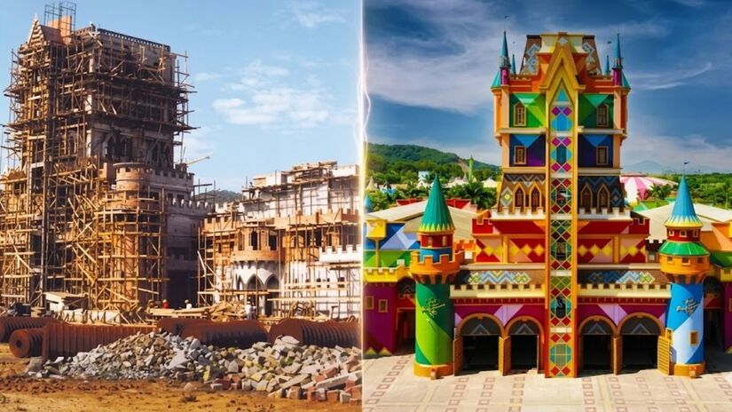 Entrada do parque mostra evolução estrutural desde os primeiros anos de funcionamento /Memórias BCW