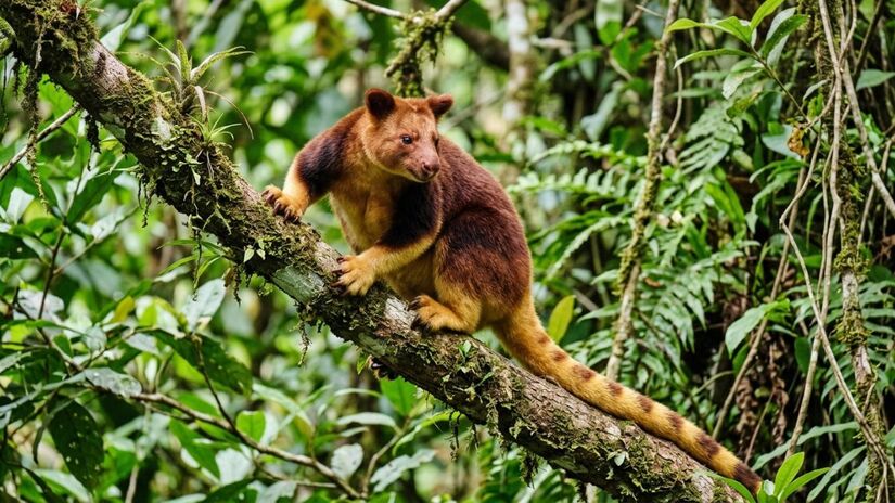 Canguru-arbóreo voltou a ser registrado em habitat natural após décadas/Flow