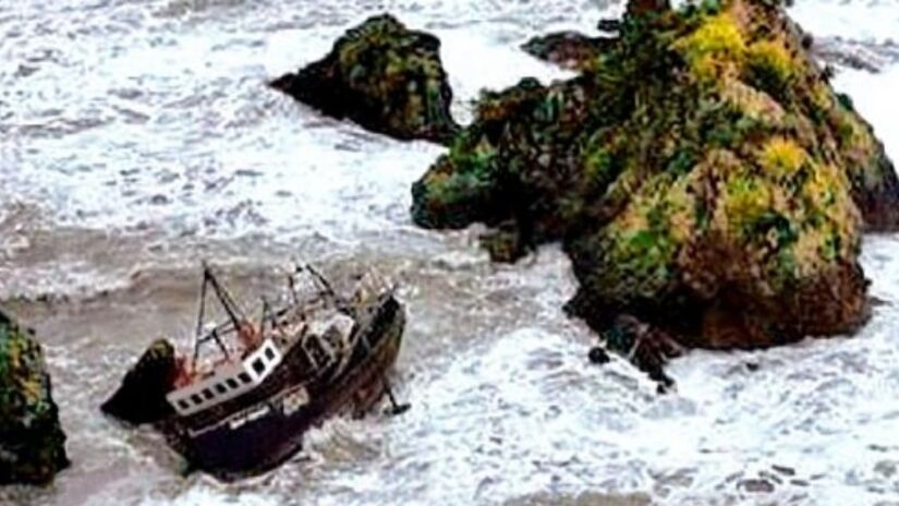 Fotografia do Pesqueiro Uruc&acirc;nia / Acervo Jeannis M. Platon/Reprodu&ccedil;&atilde;o/Naufr&aacute;gios de Ilhabela/PMI