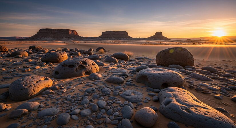 Ali, pedras que pesam centenas de quilos aparecem em posições diferentes a cada temporada, deixando sulcos profundos que provam seu deslocamento / ImageFX