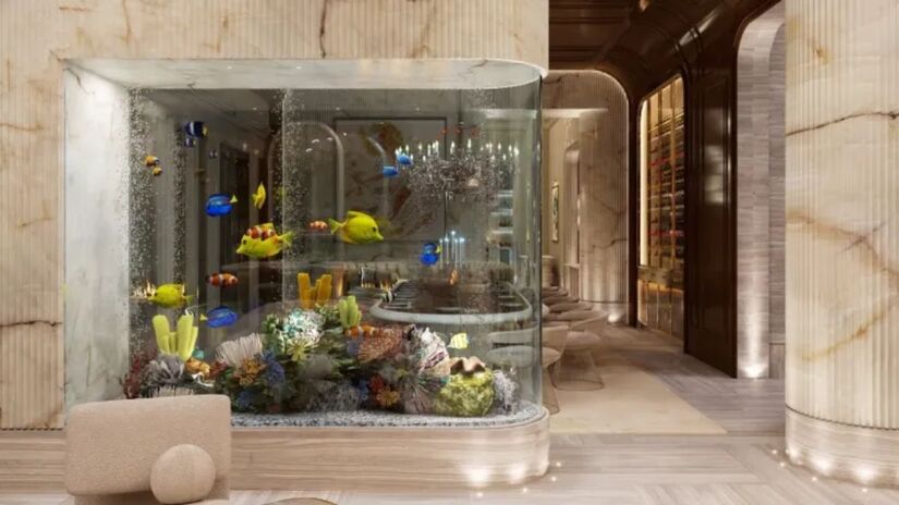 Propriedade fica em ilha exclusiva em Miami, conhecida pela segurança reforçada e moradores bilionários /Ferris Rafauli Design