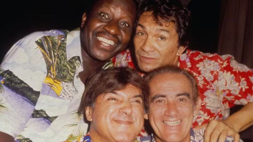 O quarteto era formado por Renato Aragão, Dedé Santana, Mussum e Zacarias/Memórias Globo
