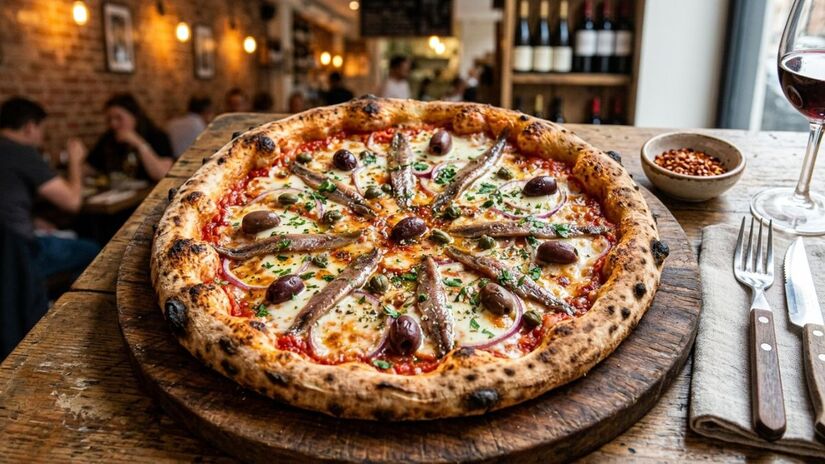 O peixe é usado na famosa pizza de anchova ou aliche/Flow