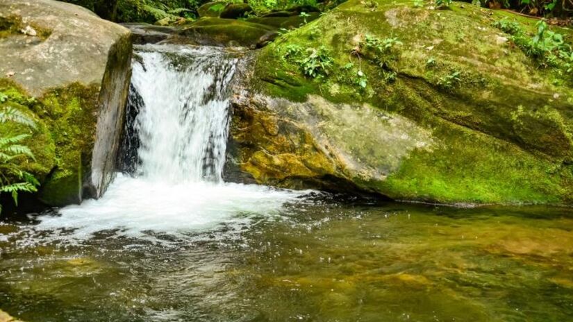 Área rural de Mongaguá reúne cachoeiras rios e paisagens preservadas da Mata Atlântica /PMM