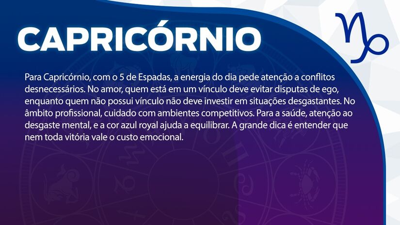Previsão para Capricórnio / Arte/DL 
