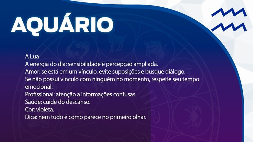 Previsão para Aquário / Arte/DL 