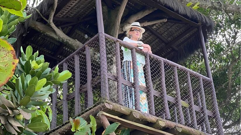 Ana Maria possui um mirante em sua mansão, onde a vista é direta para o mar (Instagram/Reprodução)