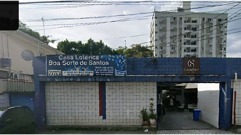 Em Santos, a sorte passou pela Casa Lotérica Boa Sorte, situada na Avenida Senador Pinheiro Machado, 618, no bairro Marapé (Google Street View/Reprodução)