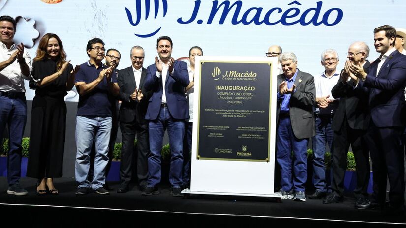 Inauguração aconteceu no último dia 26 de março, e contou com a presença de nomes como o diretor-presidente da J.Macêdo, Irineu José Pedrollo e o governador do estado, Carlos Massa Ratinho Junior (PSD) (Ari Dias/AEN)