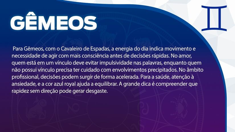 Previsão para Gêmeos / Arte/DL 