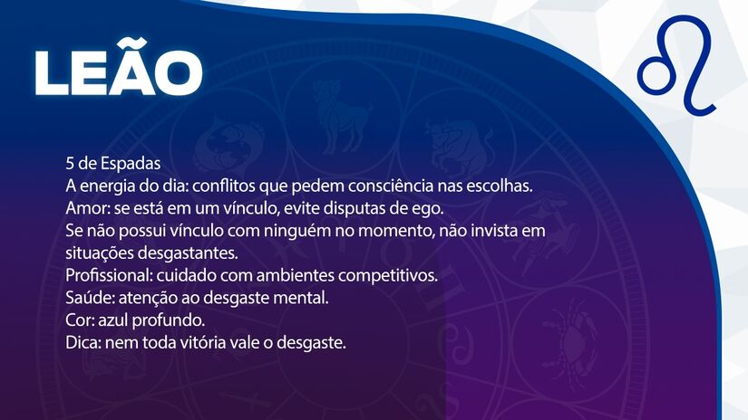  Previsão para Leão / Arte/DL 