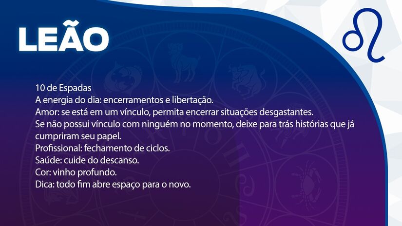 Previsão para Leão / Arte/DL 