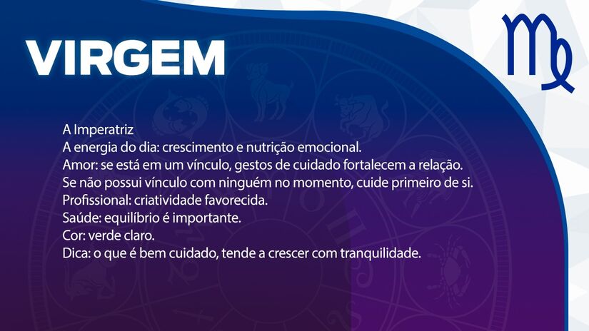 Previsão para Virgem / Arte/DL 