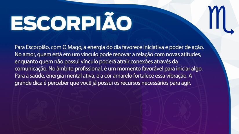 Previsão para Escorpião / Arte/DL