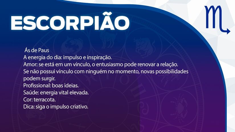 Previsão para Escorpião / Arte/DL 