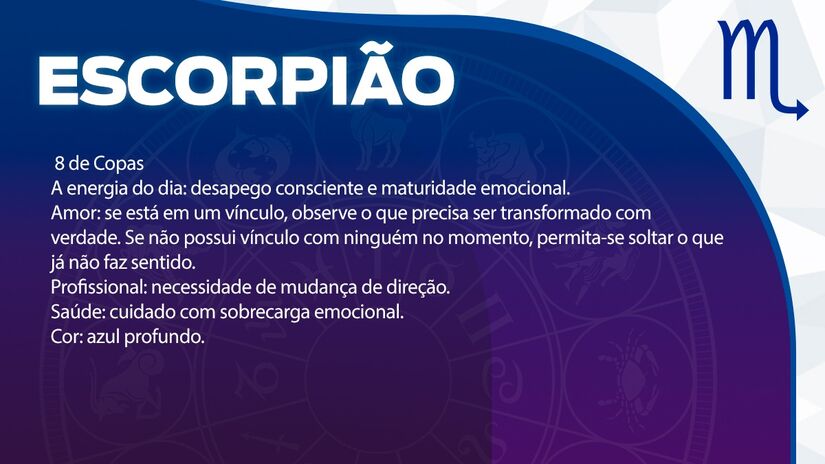 Previsão para Escorpião / Arte/DL 