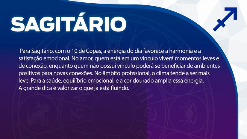  Previsão para Sagitário / Arte/DL 