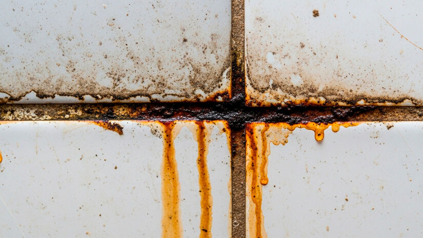 Antes de aplicar o selante, é fundamental limpar bem o rejunte com produtos específicos.  Imagem gerada por IA do Google