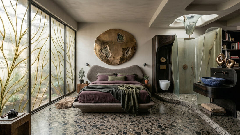 O resultado é uma casa que exibe o tempo todo processos que antes eram controlados com discriçã / Imagem gerada por IA