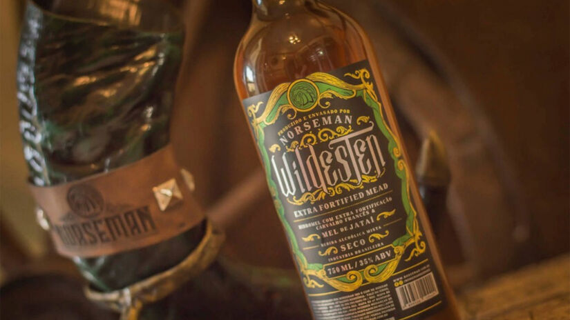 Um dos rótulos da hidromelaria foi considerado o melhor hidromel da América Latina / Divulgação