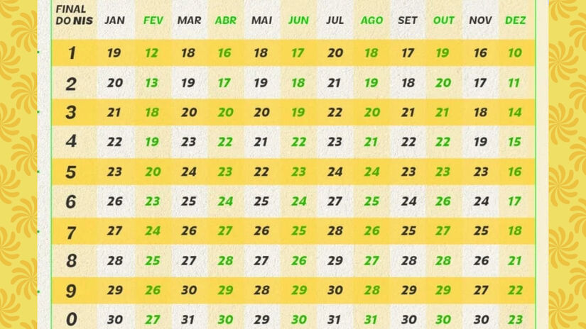Confira os dias específicos para cada final de NIS / Divulgação/Governo Federal