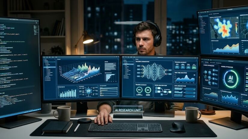 Na área de tecnologia, existem opções como Ciência de Dados, Engenharia de IA, Engenharia de Dados, Arquitetura de IA e Engenharia de Software (Imagem Gerada por IA/Google Gemini)