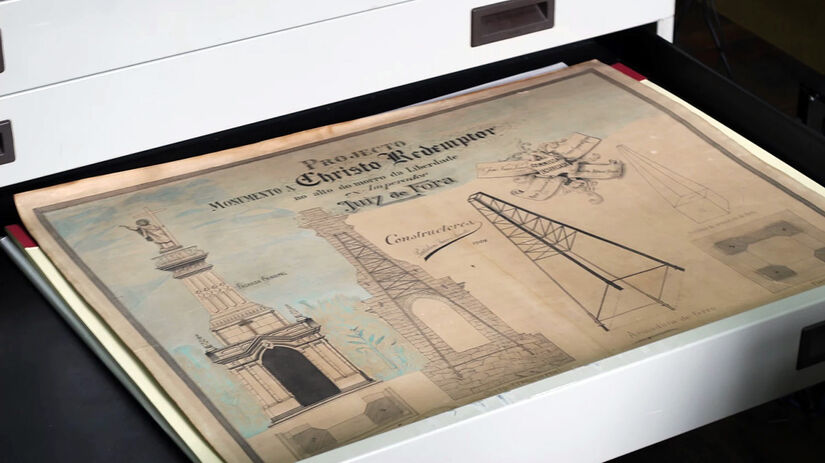 Documentos históricos sobre a construção do Cristo Redentor de Juiz de Fora (MG) / Foto: Divulgação