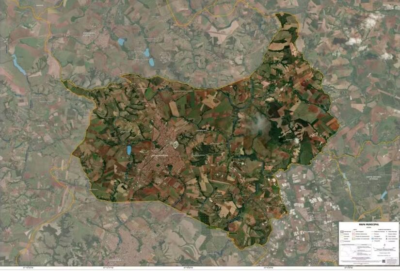 Cidade da região de Campinas ganha área equivalente à de Águas de São Pedro/Reprodução - IBGE