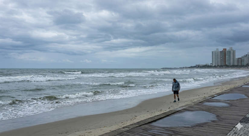 A quinta, dia 9 de abril, e tamb&eacute;m a sexta, dia 10, ser&atilde;o de c&eacute;u nublado e poucas aberturas de sol - Imagem ilustrativa gerada por IA/Gemini