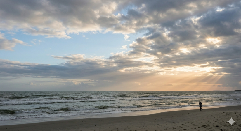 A frente fria vai embora em definitivo no s&aacute;bado de manh&atilde;, quando o sol volta - Imagem ilustrativa gerada por IA/Gemini
