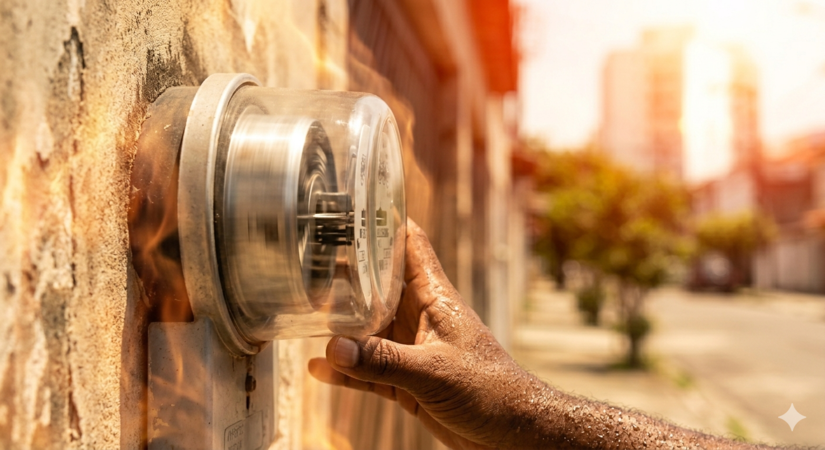 Consumo de energia dispara com o calor / Imagem ilustrativa gerada por IA