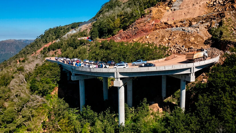 Uma das obras mais aguardadas do Sul do país será oficialmente entregue nesta sexta-feira (10). DNIT/Divulgação
