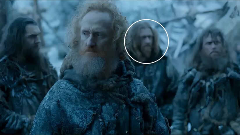 A participação de Michael na saga da HBO ocorreu no sétimo episódio da sexta temporada, o qual interpretou um rebelde que enfrentou Davos Seaworth, interpretado por Liam Cunningham (HBO/Divulgação)