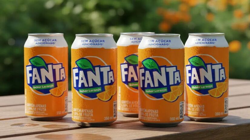 Última colocada no ranking, a Fanta Zero Laranja concentra maior número de ingredientes, alto teor de sódio e presença de corantes / Foto: Divulgação