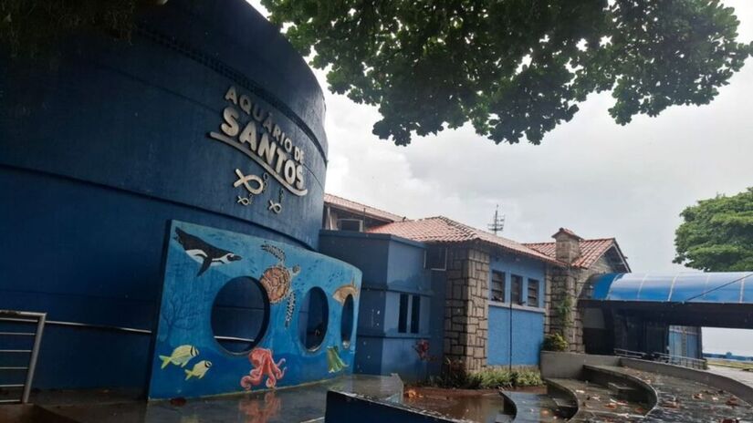 Mesmo fechado, o Aquário de Santos conta com atividades de recreação em sua parte externa (Nair Bueno/DL)