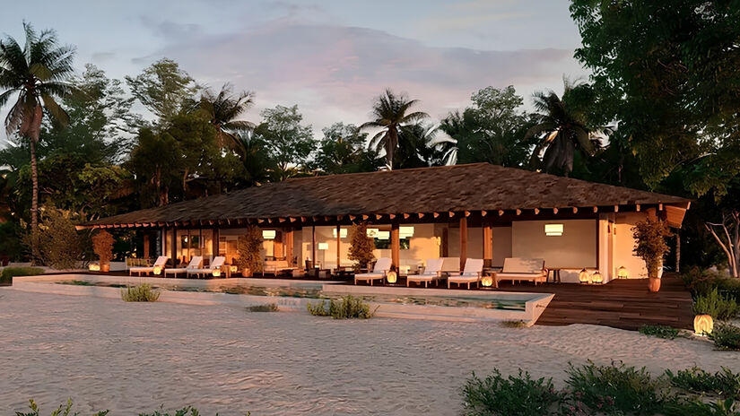 Conhe&ccedil;a o novo ref&uacute;gio Nobu em Barbuda. Unindo o estilo Nikkei &agrave; sofistica&ccedil;&atilde;o caribenha, o projeto oferece vilas privadas em um cen&aacute;rio paradis&iacute;aco (Divulga&ccedil;&atilde;o)