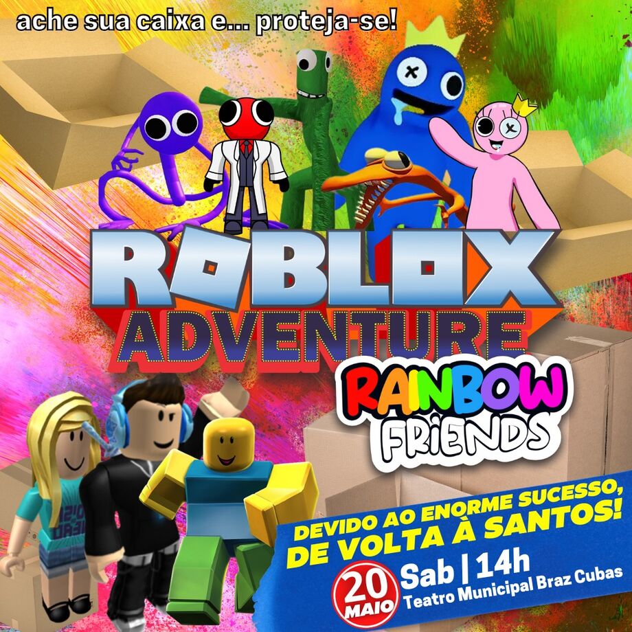 Dos games para o teatro, 'Roblox: Rainbow Friends' é atração em