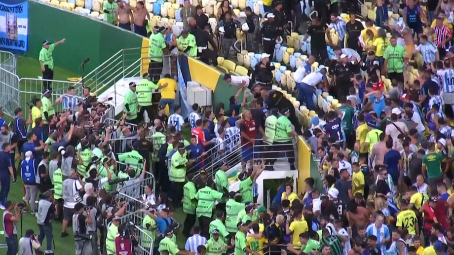 Maracanã tem briga entre torcedores, e Argentina deixa o campo