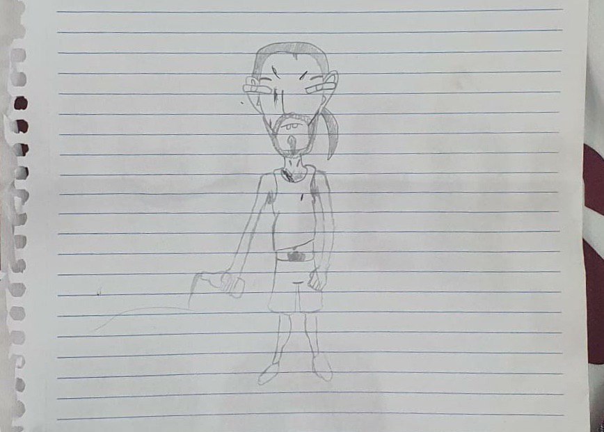 Adolescente tinha desenho do professor de kung fu em casa e disse que depois do crime reproduziu as facadas  (Imagem: Reprodução)