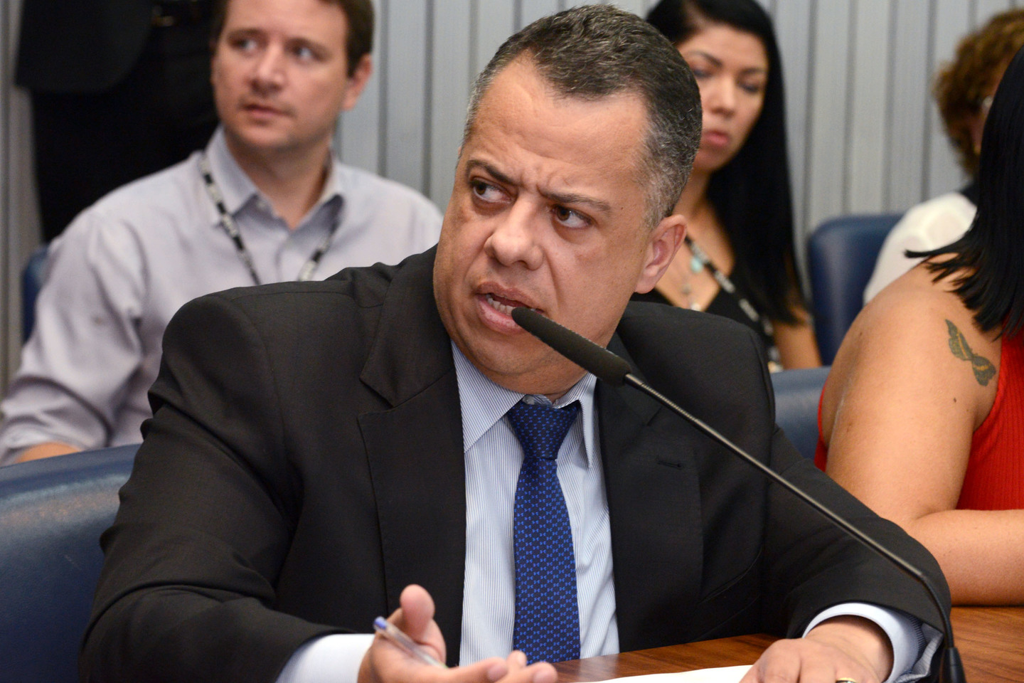 O deputado Wellington Moura durante sessão na Alesp - Crédito: Marco Antonio Cardelino / Alesp
