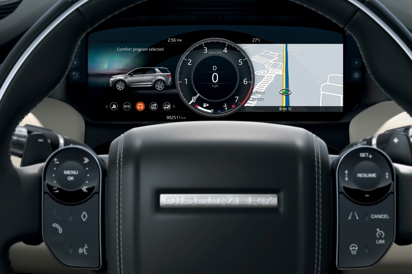 Land Rover Discovery Sport 2022   detalhe painel e volante